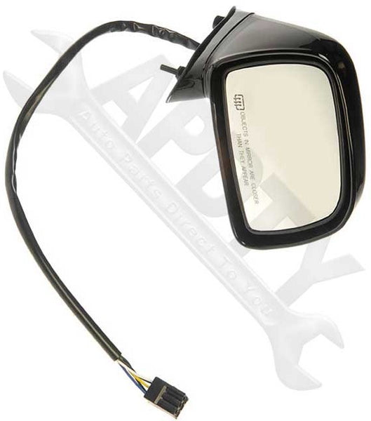 APDTY 066120 Side View Mirror - Right , Power, without  Memory, Black