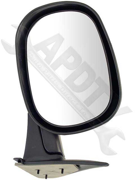 APDTY 066366 Side View Mirror - Left , Manual, Black, Textured