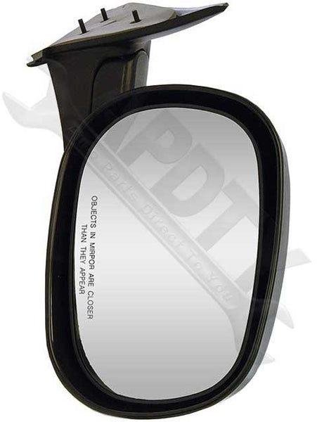 APDTY 066367 Side View Mirror - Right , Manual, Black, Textured