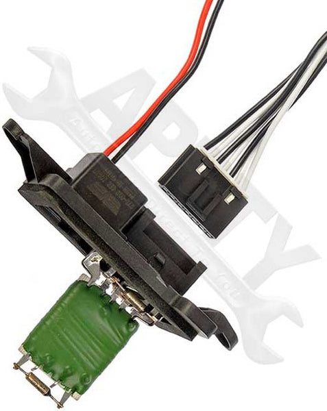 APDTY 084516 Blower Motor Speed Resistor w/ Harness Fits Select 03-07 Gm Models