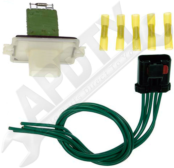 APDTY 084537 Blower Motor Resistor BMR Kit w/Wiring Harness Pigtail Connector