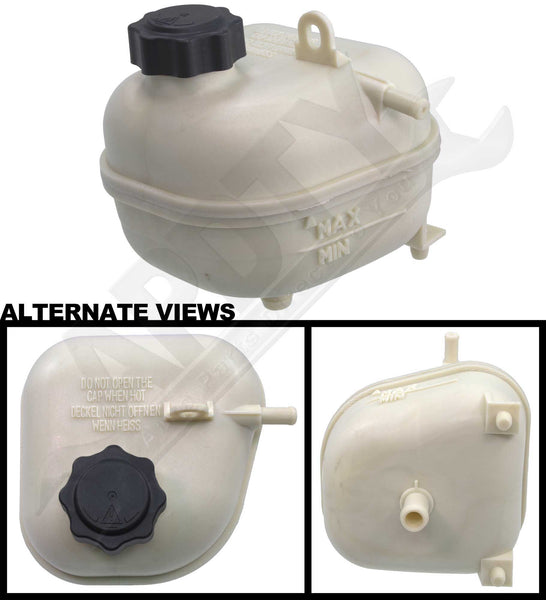 APDTY 112826 Coolant Overflow Degas Plastic Reservoir Bottle w/Cap
