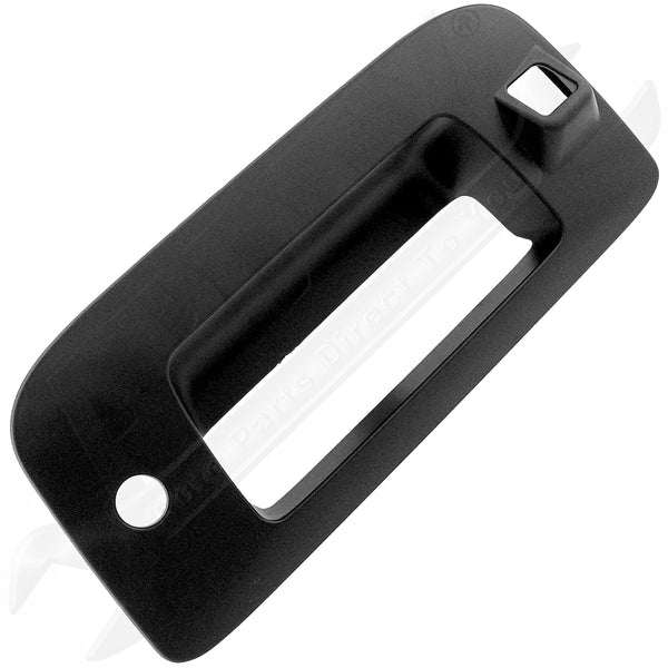 APDTY 117666 Tailgate Handle Bezel Smooth Black With Keyhole And Camera Hole
