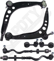 APDTY 133800 Control Arm Ball Joint Inner & Outer Tie Rod Sway Bar Link Kit