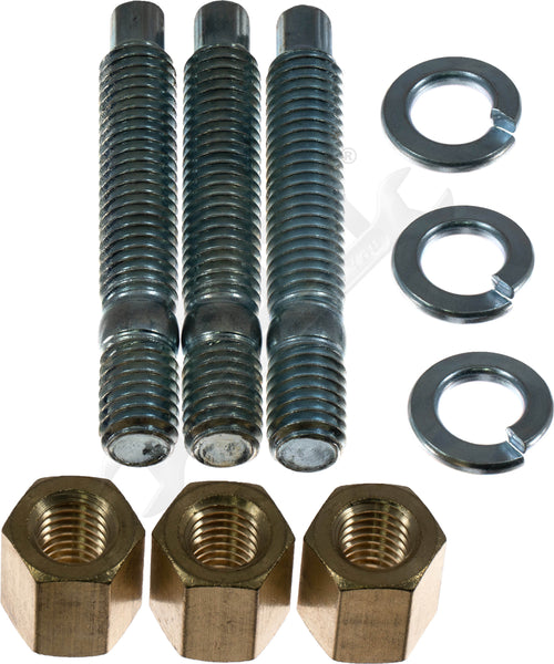 APDTY 14223 Exhaust Stud Kit - 3/8-16 x 2-1/2 In Fits Select 64-05 GM Models