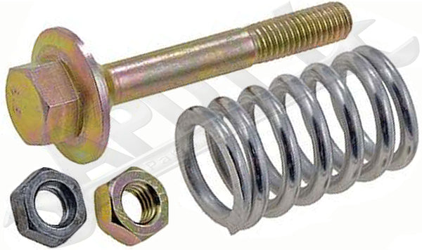 APDTY 14257 Exhaust Pipe to Catalytic Converter Spring Bolt Kit - M8-1.25 x 59mm