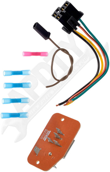 APDTY 157158 Blower Motor Resistor Kit With Harness