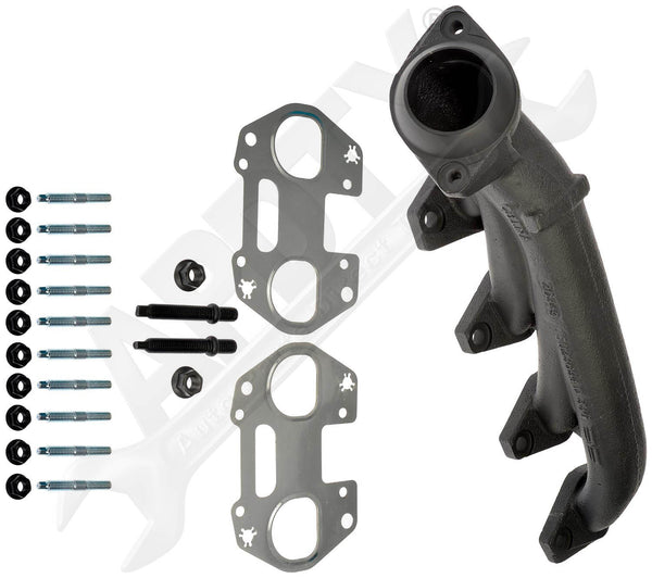 APDTY 157803 	Cast Iron Ceramic Coated Exhaust Manifold Kit Right Side