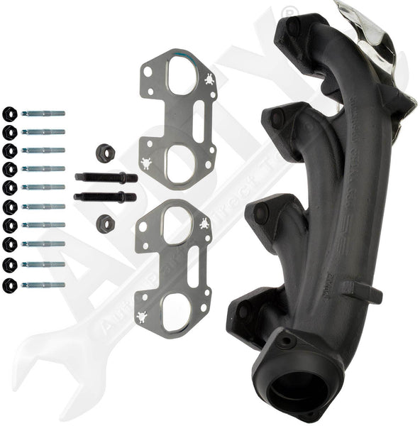 APDTY 157805 Cast Iron Ceramic Coated Exhaust Manifold Kit Left Side 5.4L