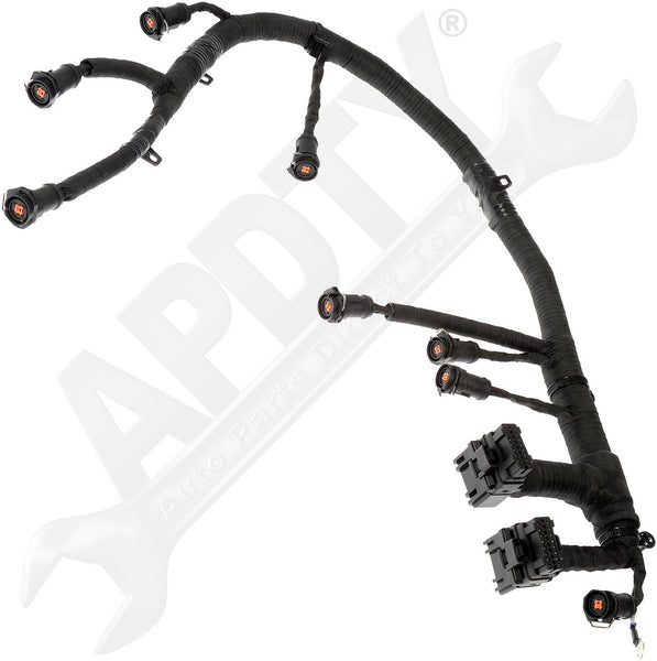 APDTY 162755 Diesel Engine Fuel Injector Wire Harness 2004, 6.0L, From 12/01/03