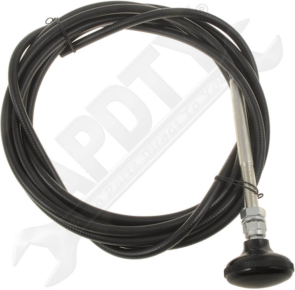 APDTY 66200 Control Cables With 2 In. Black Knob, 15 Ft. Length