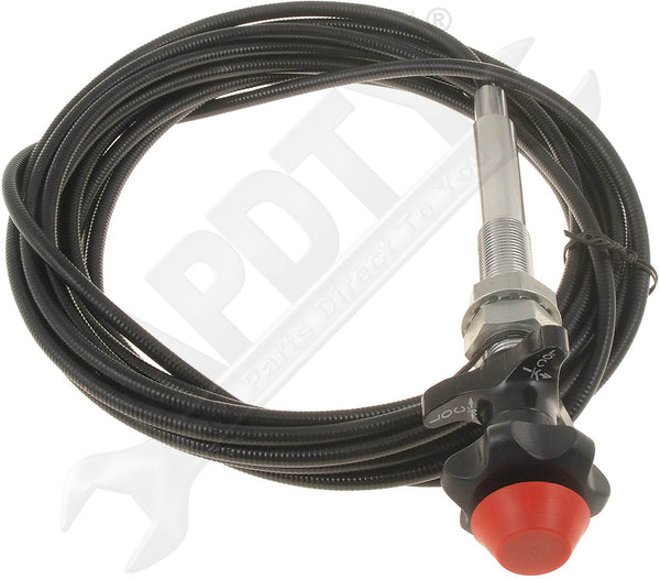 APDTY 66317 Control Cables With 2 In. Black Knob, 25 Ft. Length