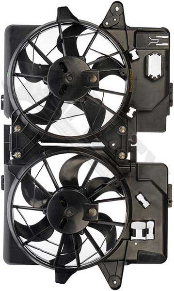 APDTY 732145 Dual Radiator & AC Condenser Cooling Fan Assembly