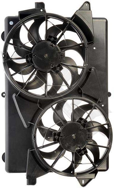 APDTY 732223 Dual Radiator & AC Condenser Cooling Fan Assembly