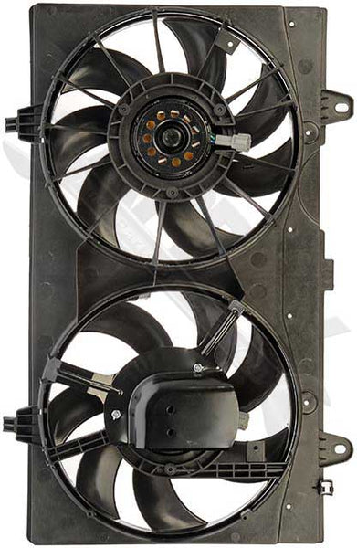 APDTY 732260 Dual Radiator & AC Condenser Cooling Fan Assembly