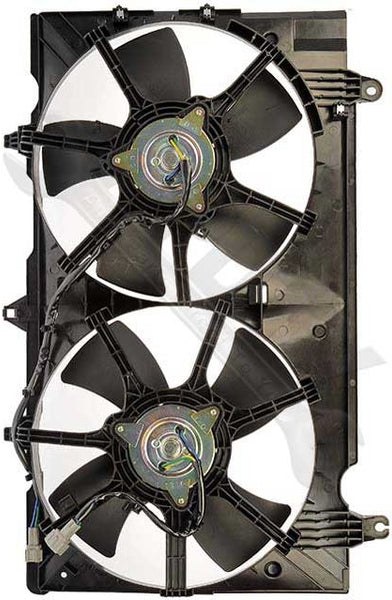 APDTY 732271 Dual Radiator & AC Condenser Cooling Fan Assembly