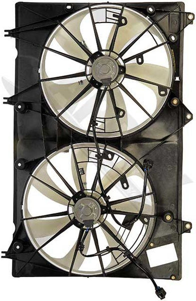 APDTY 732285 Dual Radiator & AC Condenser Cooling Fan Assembly