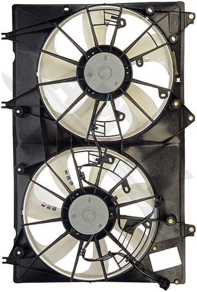 APDTY 732286 Dual Radiator & AC Condenser Cooling Fan Assembly