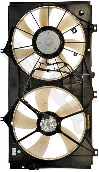 APDTY 732349 Dual Radiator & AC Condenser Cooling Fan Assembly