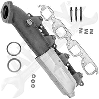 APDTY 785379 Right Side Exhaust Manifold Cast Iron w/Gaskets (Big Block - 454)