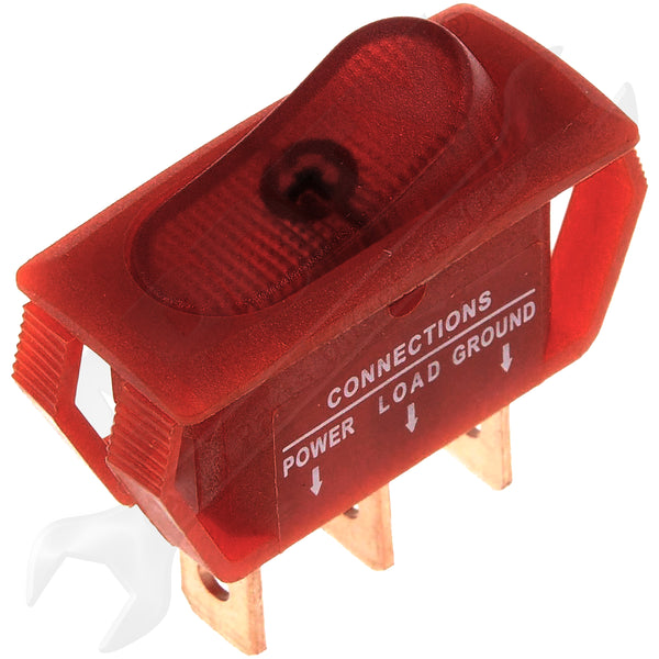 ELECTRICAL SWITCHES - ROCKER FULL GLOW - RECTANGULAR STYLE - RED BODY/RED GLOW
