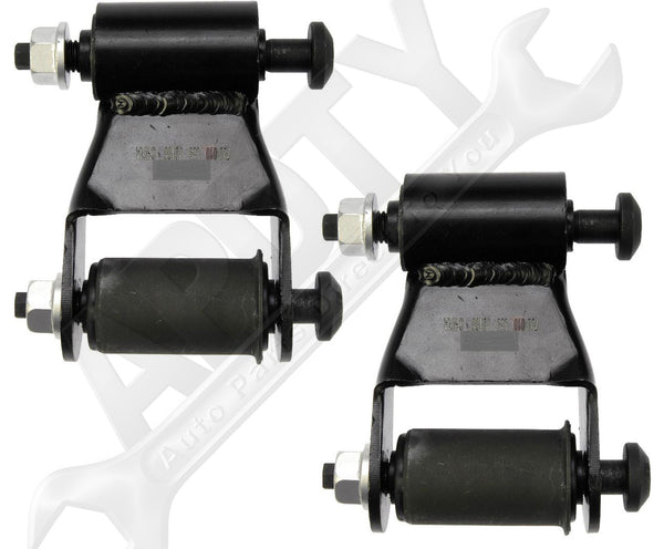 APDTY 833131x2 Rear Position Leaf Spring Shackle Kit Replaces 52039204